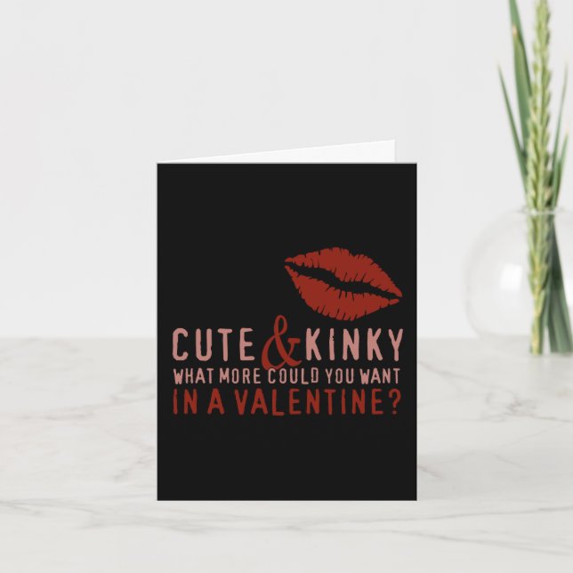 Cartes Pour Fêtes Annuelles Cute & Kinky Valentine Lips (Devant)