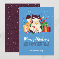 Cute Kitty Chat Vacances d'hiver Meowy Noël
