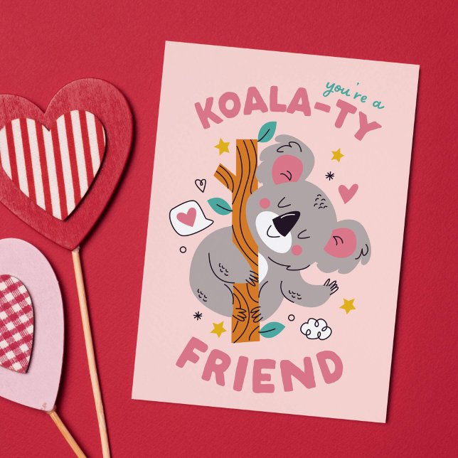 Cartes Pour Fêtes Annuelles Cute Koala Salle de classe pour enfants Saint Vale (cute koala bear kid's classroom Valentine's Day card)