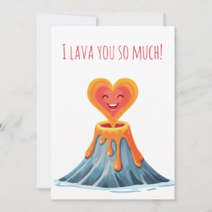Cartes Pour Fêtes Annuelles Cute Lava You Punny Valentine's Day Card