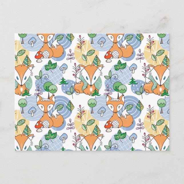 Cartes Pour Fêtes Annuelles Cute Little Fox Motif (Devant)