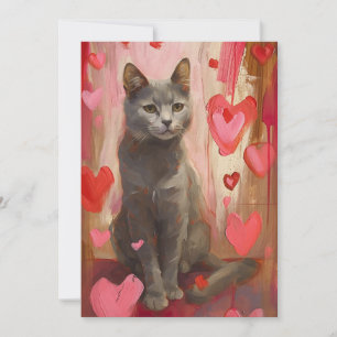 Cartes Pour Fêtes Annuelles Cute Little Valentines Jour Chat