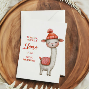 Cartes Pour Fêtes Annuelles Cute Llama Valentin pour la Fête des Enseignants