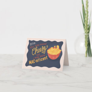 Cartes Pour Fêtes Annuelles Cute Mac magnifique Mac & Cheese personnalisé Vale