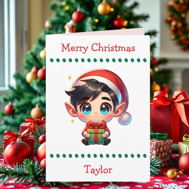 Cartes Pour Fêtes Annuelles Cute Merry Christmas Child's | Word Search Inside (Créateur téléchargé)