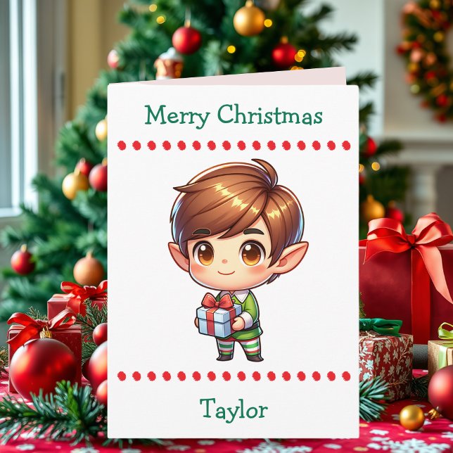 Cartes Pour Fêtes Annuelles Cute Merry Christmas Child's | Word Search Inside (Créateur téléchargé)