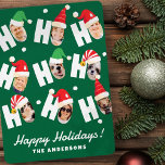 Cartes Pour Fêtes Annuelles Cute moderne Santa Hats Neuf Photos de famille<br><div class="desc">Ce design simple et moderne est composé d'une typographie de script ludique.</div>