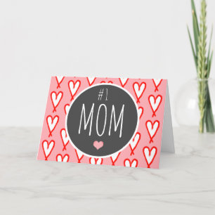 Cartes Pour Fêtes Annuelles Cute Mom Valentines Day Red Hearts personnalisé