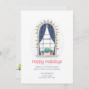 Cartes Pour Fêtes Annuelles Cute Nous avons Déménagé Nouvelle Maison Apparteme
