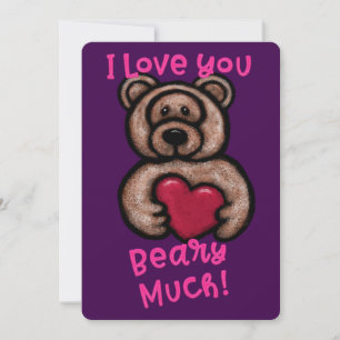 Cartes Pour Fêtes Annuelles Cute Ours En Teddy Fuzzy