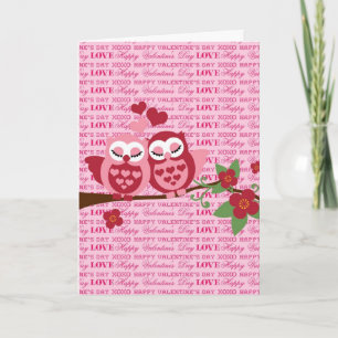 Cartes Pour Fêtes Annuelles Cute Owls