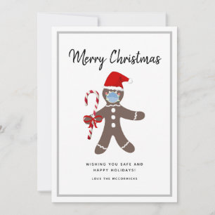 Cartes Pour Fêtes Annuelles Cute pain d'épices homme Noël de famille