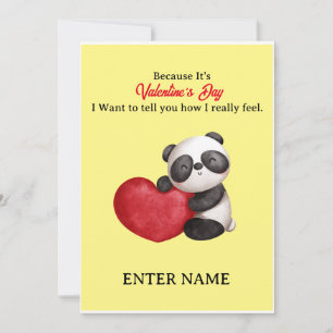 Cartes Pour Fêtes Annuelles Cute Panda personnalisée parce que c'est la Saint-