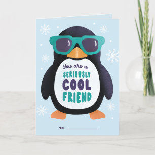 Cartes Pour Fêtes Annuelles Cute Penguin Cool Ami Classe Saint Valentin