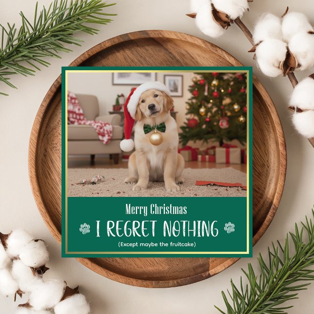 Cartes Pour Fêtes Annuelles Cute Pet Dog Photo Funny Christmas Greeting (Créateur téléchargé)