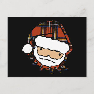Cartes Pour Fêtes Annuelles Cute Punk Plaid Père Noël
