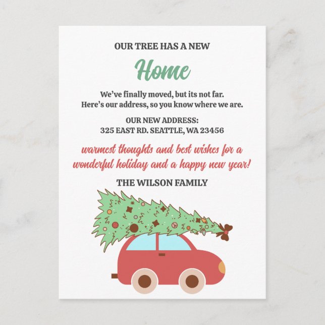 Cartes Pour Fêtes Annuelles Cute Retro Super sapin de Noël voiture Nous avons  (Devant)