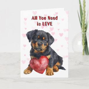 Cartes Pour Fêtes Annuelles Cute Rottweiler Chien Chien Chien Chien Chien Tout