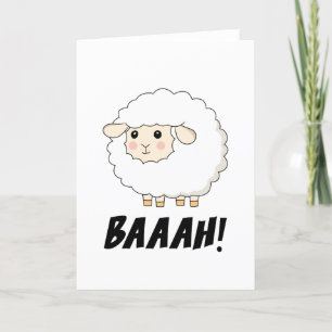 Cartes Pour Fêtes Annuelles Cute Sheep Baaah