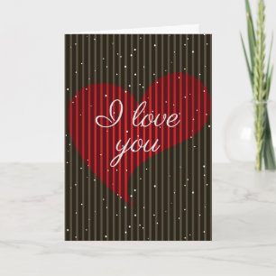 Cartes Pour Fêtes Annuelles Cute Simple Sparkling Valentines Coeur