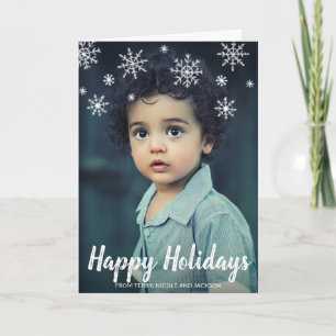 Cartes Pour Fêtes Annuelles Cute Snowflakes Photo Noël moderne