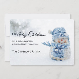 Cartes Pour Fêtes Annuelles Cute Snowman au photographe de Christmas