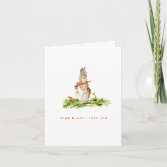 Cartes Pour Fêtes Annuelles Cute Some bunny loves you Easter (Devant)