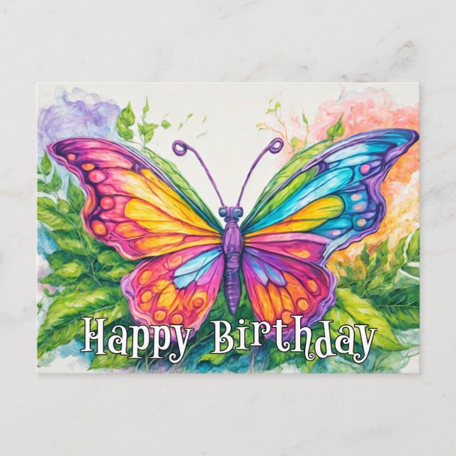 Cartes Pour Fêtes Annuelles Cute Super Abstrait Butterfly Art (Devant)