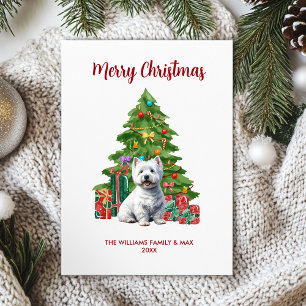 Cartes Pour Fêtes Annuelles Cute Terrier Personnalisé Chien Famille Noël