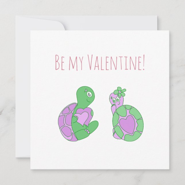 Cartes Pour Fêtes Annuelles Cute Turtle Anniversaire / Saint-Valentin  (Devant)