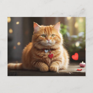Cartes Pour Fêtes Annuelles Cute Valentine's Day Chat