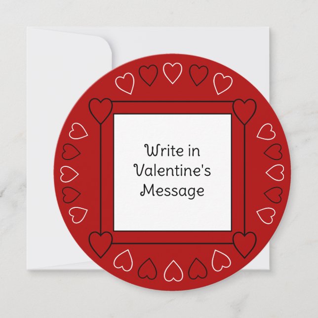 Cartes Pour Fêtes Annuelles Cute Valentine's Day Hearts Ajouter un message au  (Devant)