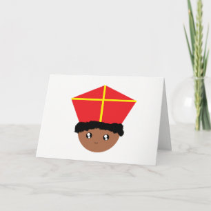 Cartes Pour Fêtes Annuelles Cutieful Kids Art St. Nicholas Miter Zwarte Piet