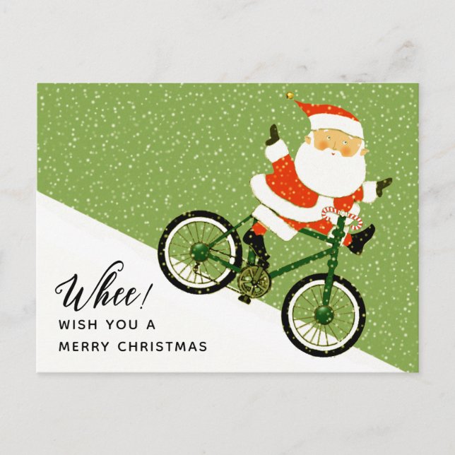 Cartes Pour Fêtes Annuelles Cyclisme créatif de Noël (Devant)