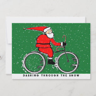 Cartes Pour Fêtes Annuelles Cyclisme Cycliste Noël