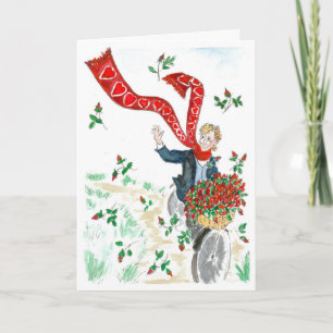 Cartes Pour Fêtes Annuelles Cycliste de Saint-Valentin