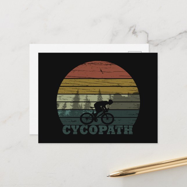 Cartes Pour Fêtes Annuelles Cycopath drôle dire (Devant/Arrière en situation)