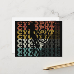 Cartes Pour Fêtes Annuelles Cycopath - Humour de VTT - Cyclisme Drôle