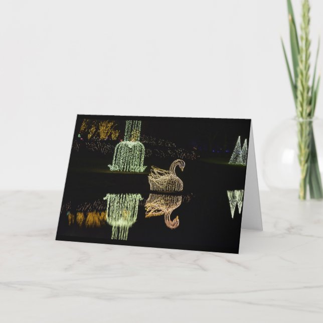 Cartes Pour Fêtes Annuelles Cygne 2 de Noël 2016 (Devant)