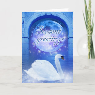 Cartes Pour Fêtes Annuelles Cygne de Noël