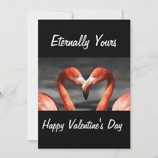 CARTES POUR FÊTES ANNUELLES CYGNES ROSES  ÉTERNELLEMENT VÔTRES JOYEUSE SAINT-V (Devant)