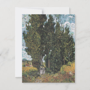 Cartes Pour Fêtes Annuelles Cypress Trees par Van Gogh