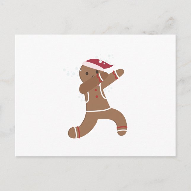 Cartes Pour Fêtes Annuelles Dabbing Gingerbread Homme noël drôle (Devant)