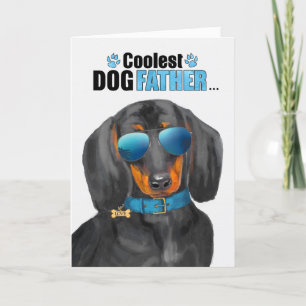 Cartes Pour Fêtes Annuelles Dachshund Chien Coolest Papa Fête des pères