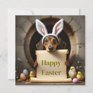 Cartes Pour Fêtes Annuelles Dachshund chien et le message