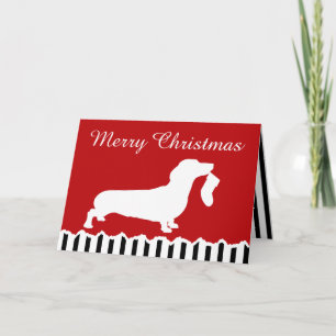 Cartes Pour Fêtes Annuelles Dachshund Christmas