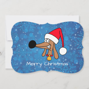 Cartes Pour Fêtes Annuelles Dachshund de Noël festif