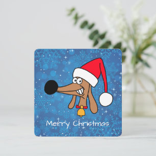 Cartes Pour Fêtes Annuelles Dachshund de Noël festif