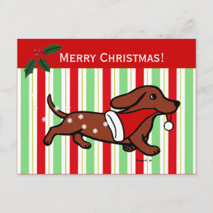 Cartes Pour Fêtes Annuelles Dachshund Dessin de Christmas