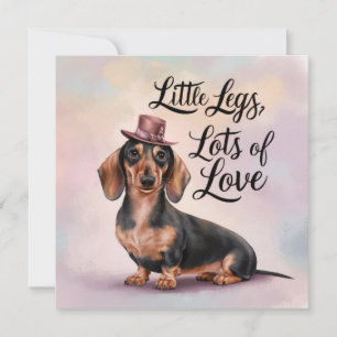 Cartes Pour Fêtes Annuelles Dachshund Petites Pattes Beaucoup d'Amour